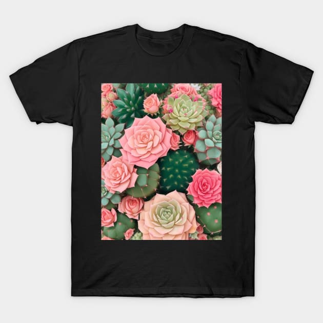 Enchanted Blooms pattern T-Shirt by JEWEBIE